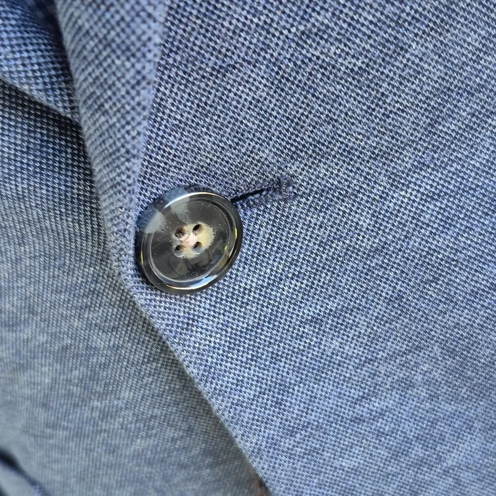J CREW‎ Thompson Grey Blue Weave Cotton Blend Mens Sz 36 R Sport Coat Blazer